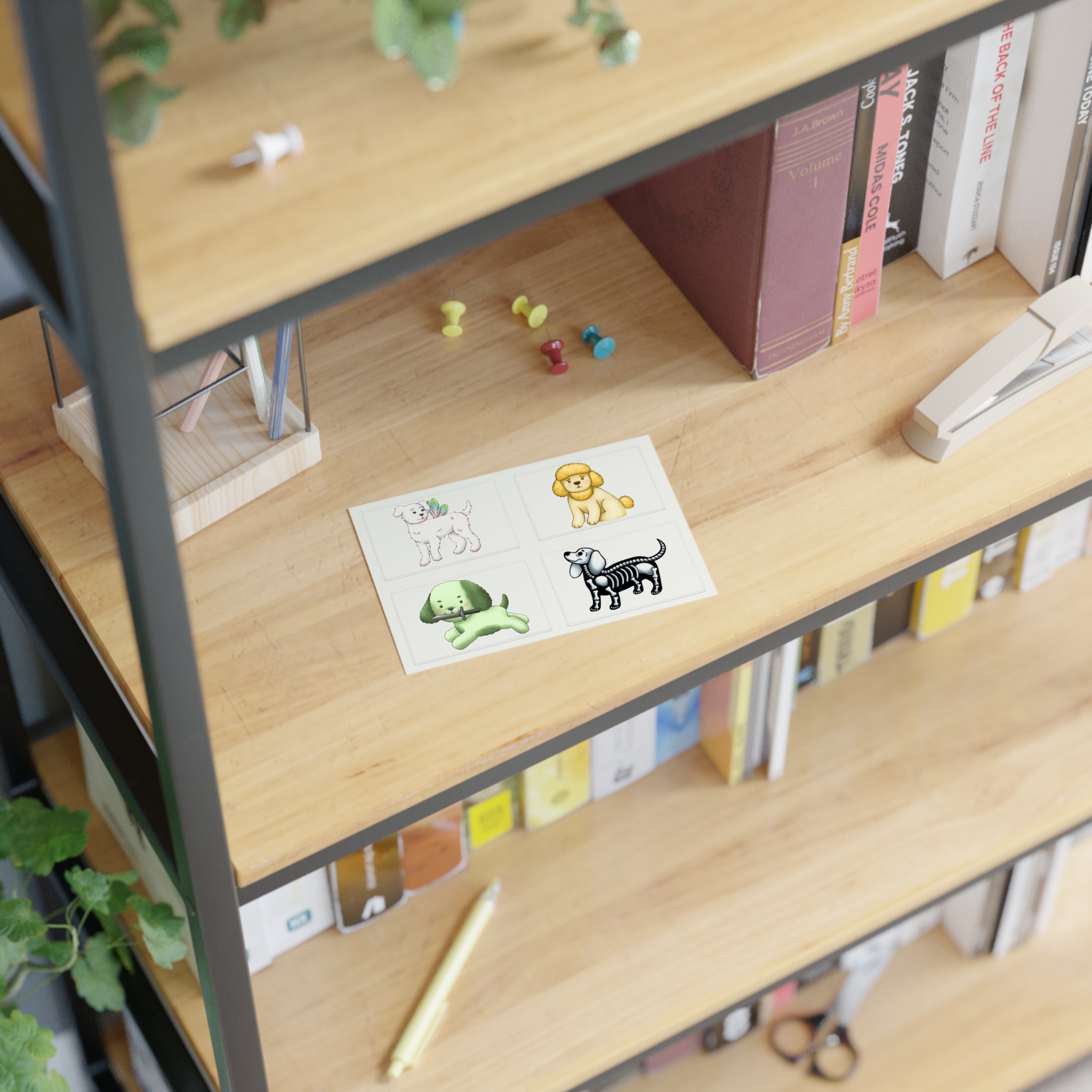 The World of Moss Puppy: PUPPY STICKER SET 1 featuring Pixie Puppy, Moss Puppy, Pollen Puppy, and Bone Puppy - Image 2