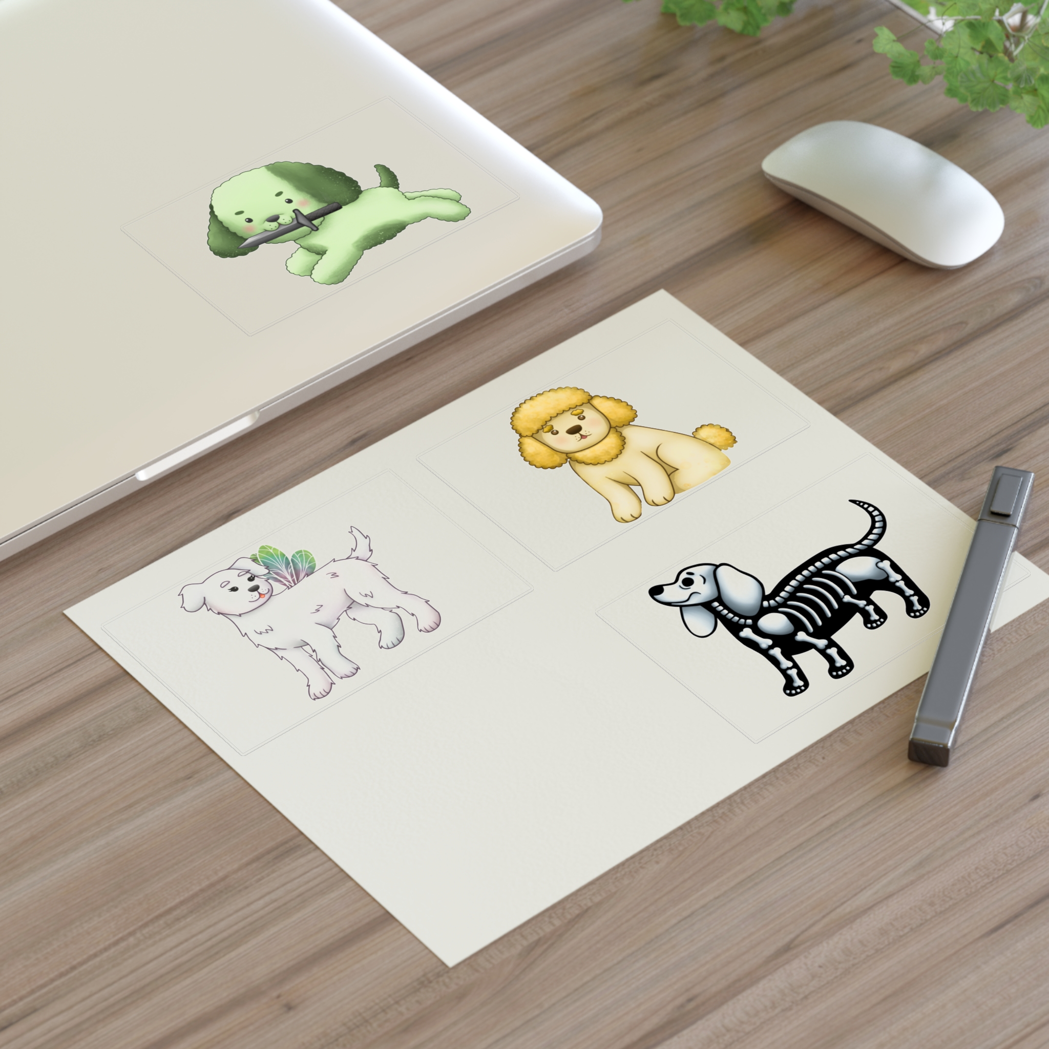 The World of Moss Puppy: PUPPY STICKER SET 1 featuring Pixie Puppy, Moss Puppy, Pollen Puppy, and Bone Puppy - Image 7