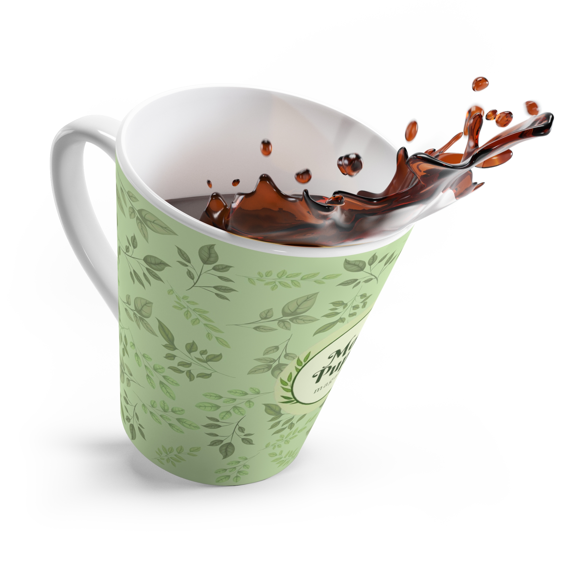 Moss Puppy Magazine Latte Mug - Image 4